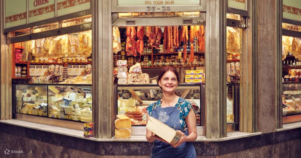 Vendor with cheese