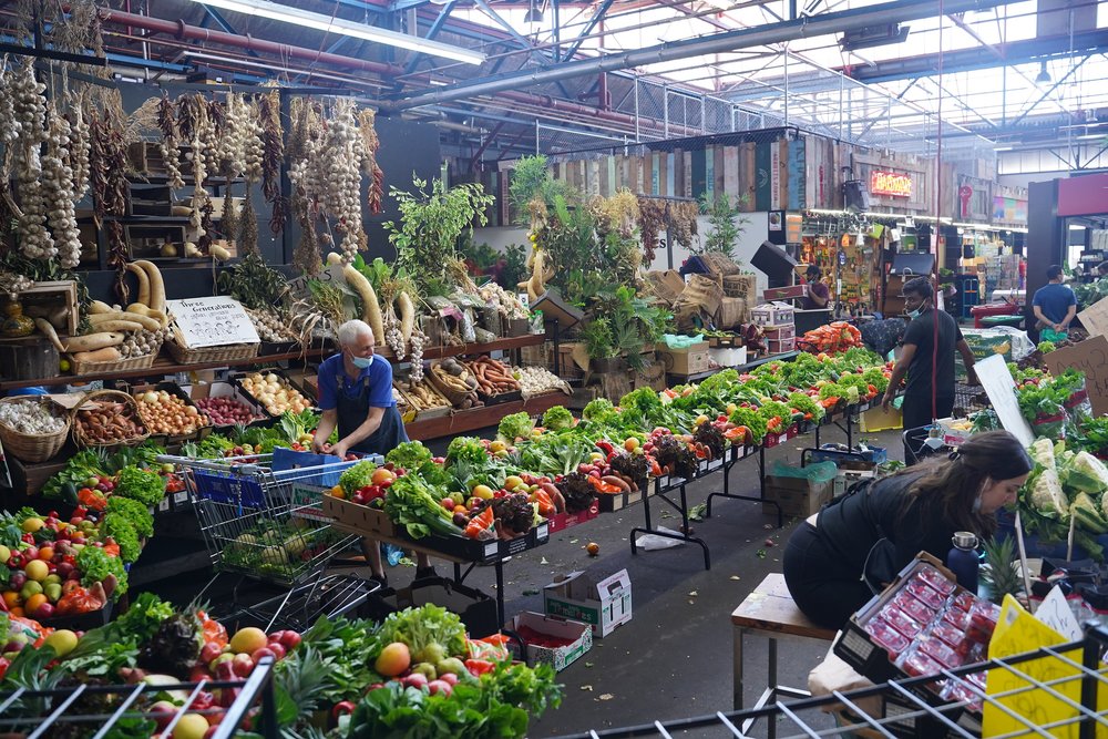 A stall full of fresh vegetables