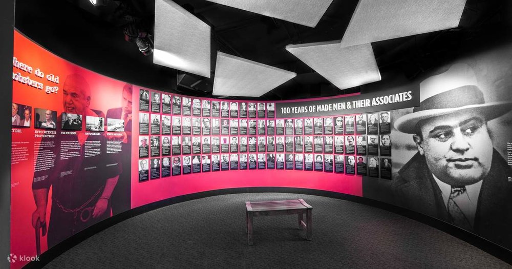 A wall of mob criminal profiles