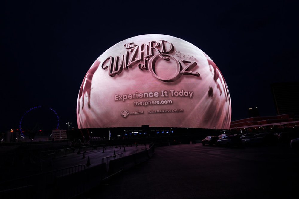 The WIzard of Oz promo at the Sphere in Las Vegas