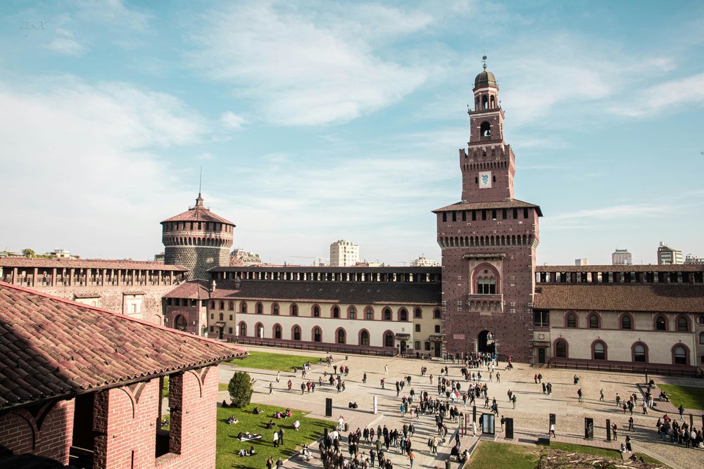 Aerial view of Sforza Castle | Photo Credit: Imad Amara Henda on Pexels
