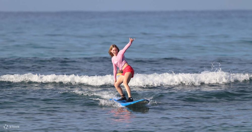 Girl surfing