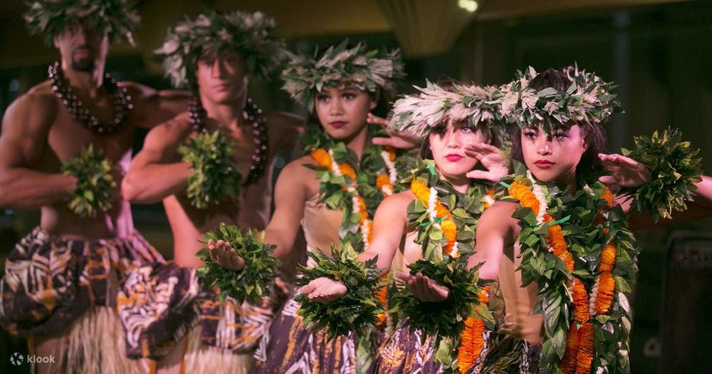 Luau dancers performing