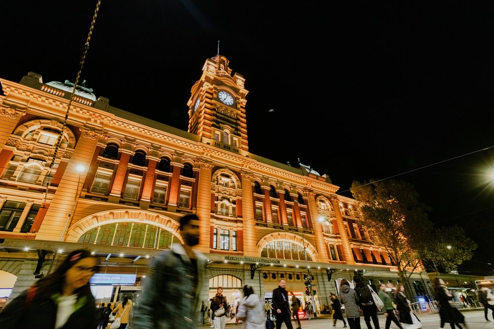 People walking the streets of Melbourne
