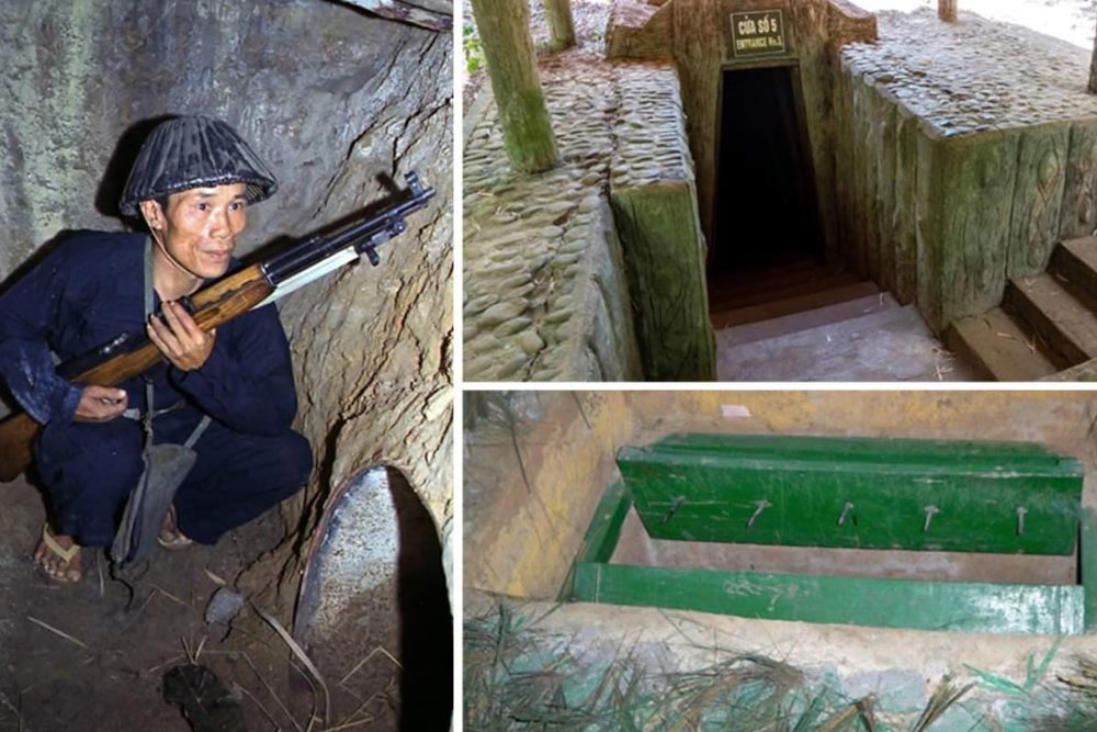 Trải Nghiệm Chui Hầm, Tham Quan Phòng Họp, Bếp Ngầm Và Kho Vũ Khí