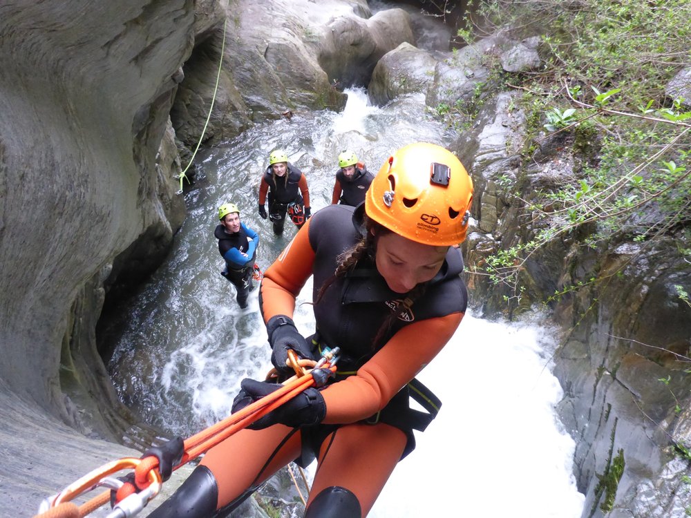 Canyoning at the Gibbston Valley.