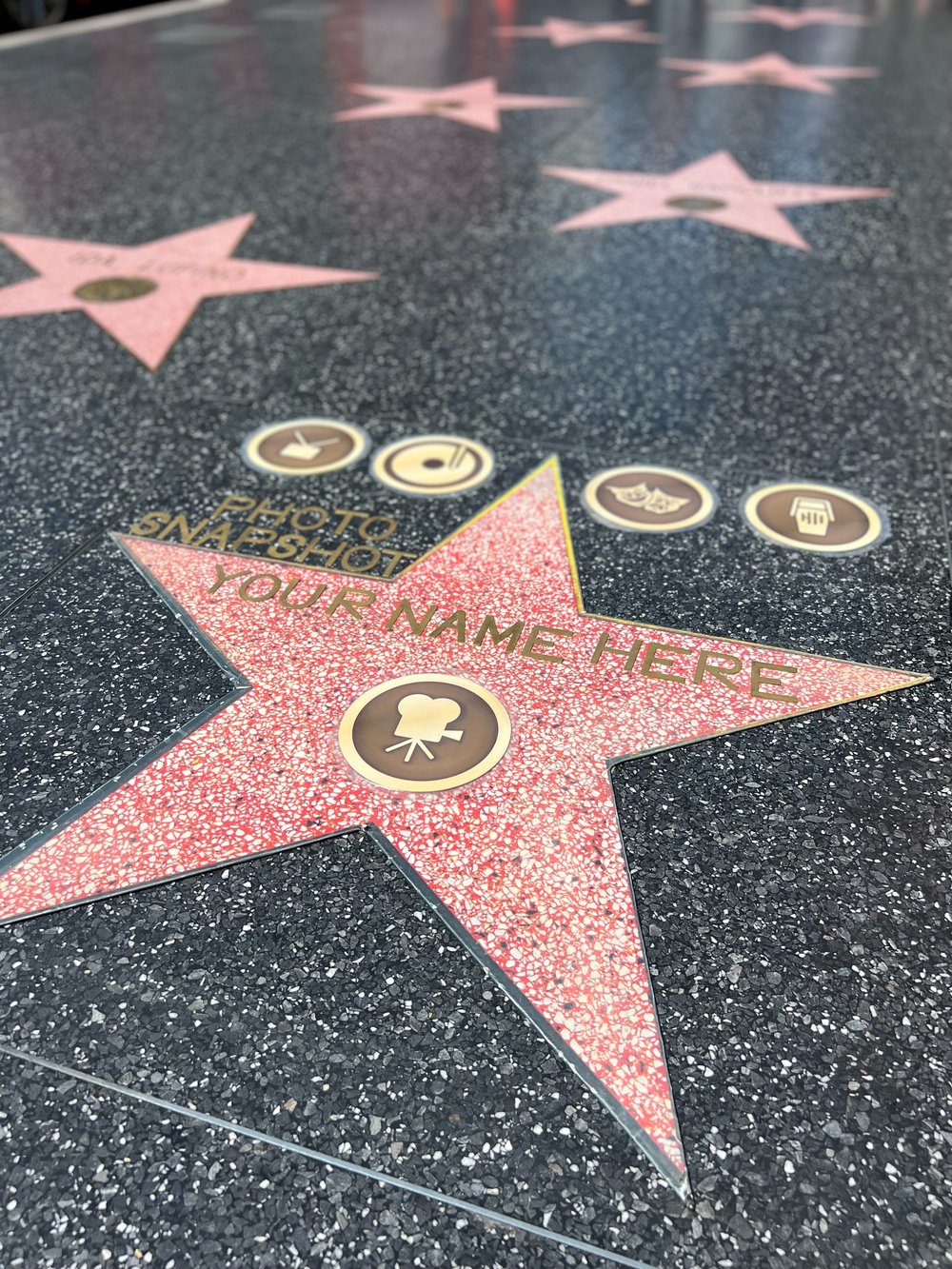 A star on the Hollywood Walk of Fame in Los Angeles