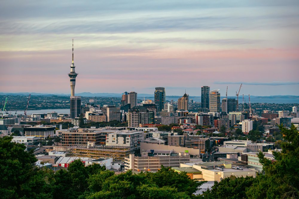 Auckland skyline with historic buildings at sunset | Photo from Donovan Kelly on Pexels
