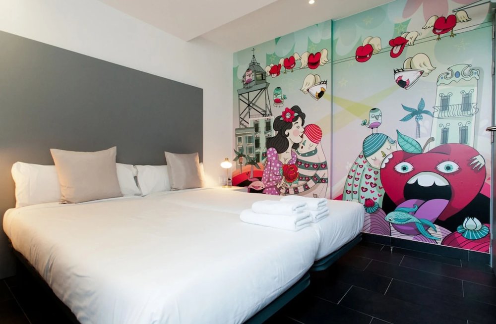 A private room in St. Christopher’s Inn Barcelona