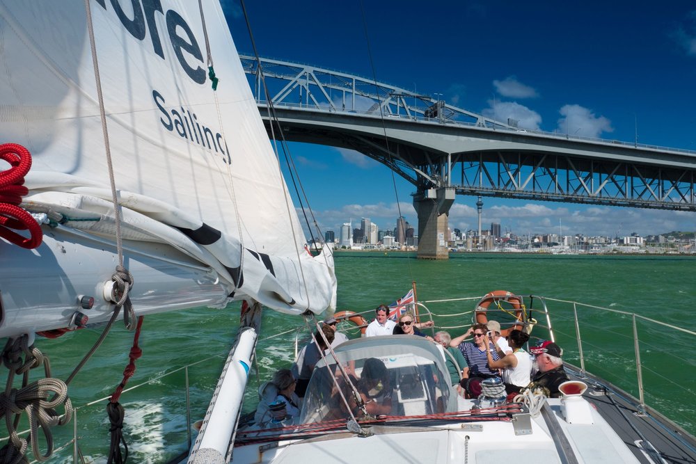 Auckland harbor cruise with city skyline views from the water