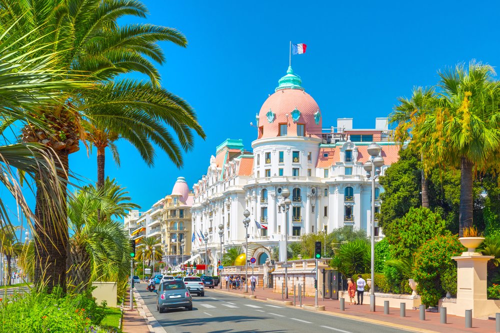 The colorful city of Nice along the French Riviera