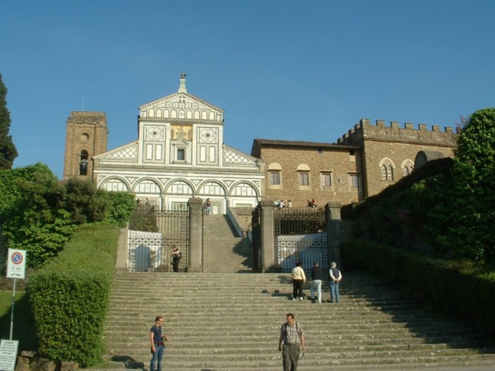  Climbing the stairs to San Miniato al Monte | Photo Credit: Wikimedia Commons