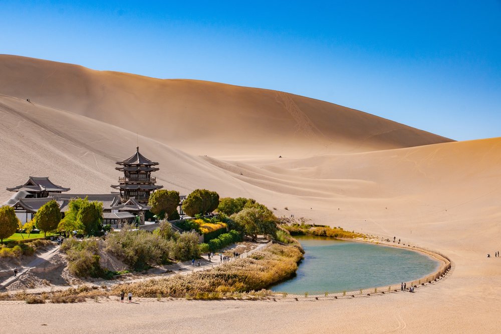 Dunhuang Gansu China Crescent Moon Lake
