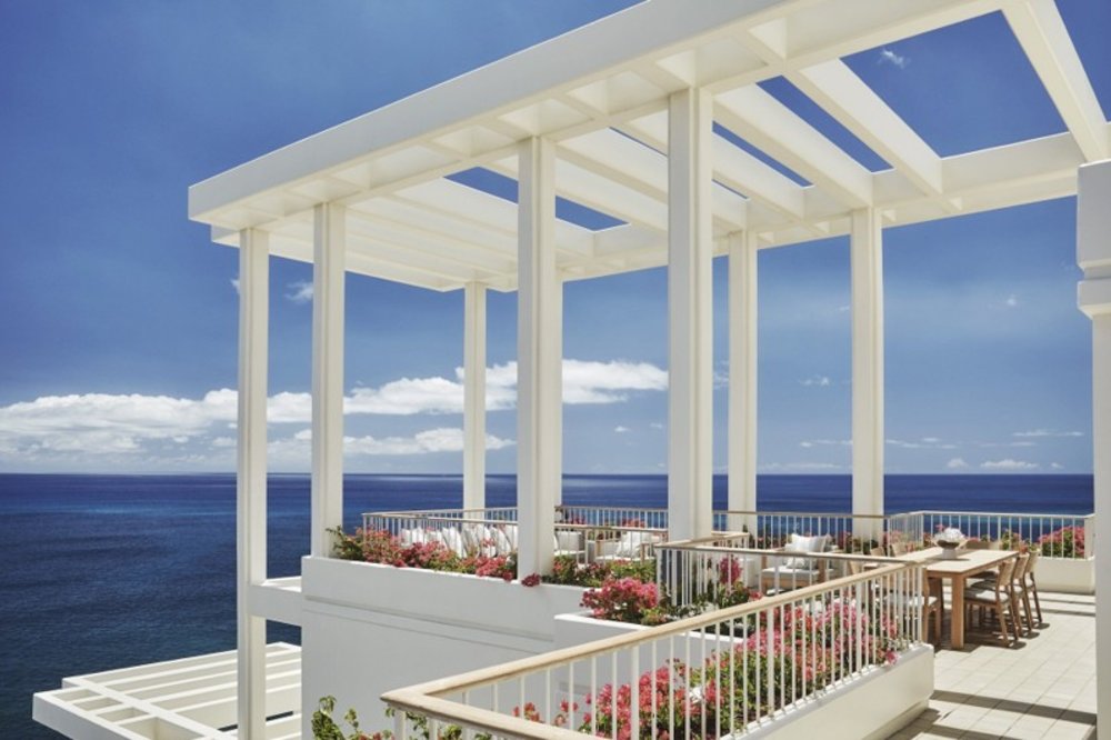 Terrace with ocean view