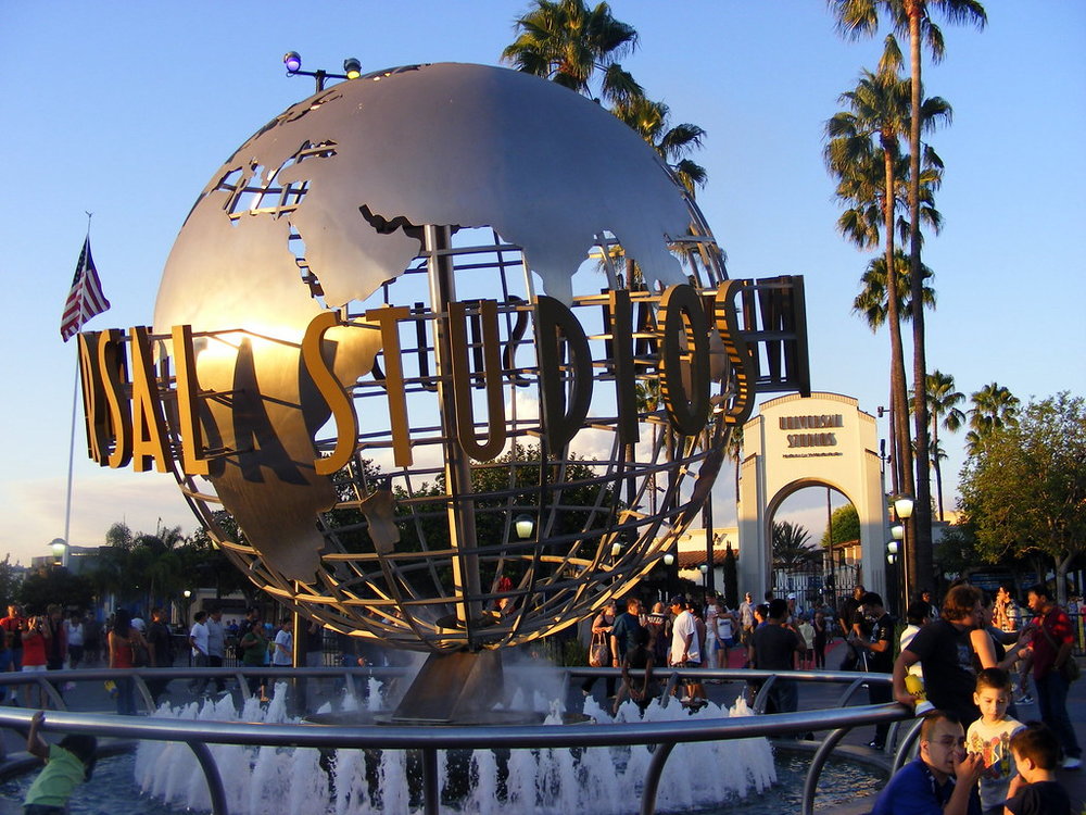 The iconic Universal Studios Hollywood entrance