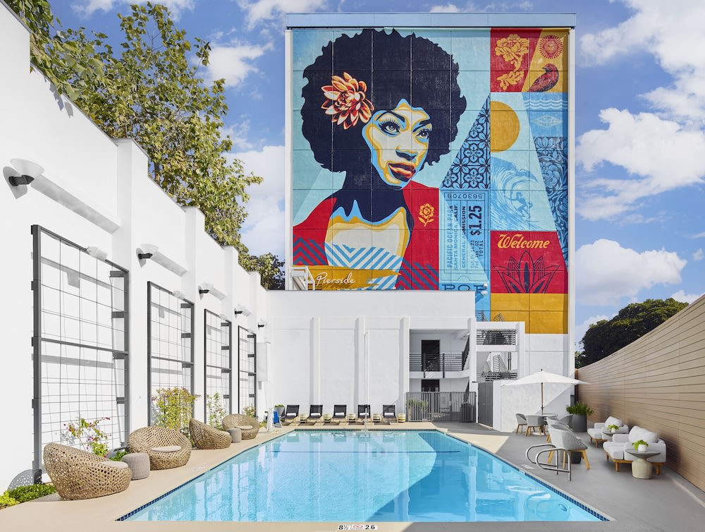 Outdoor pool at The Pierside Santa Monica
