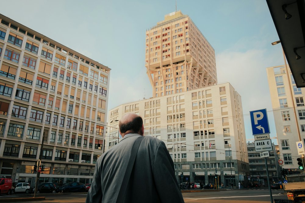 Torre Velasca rising above central Milan with its distinctive design | Photo Credit: Ouael Ben Salah on Unsplash