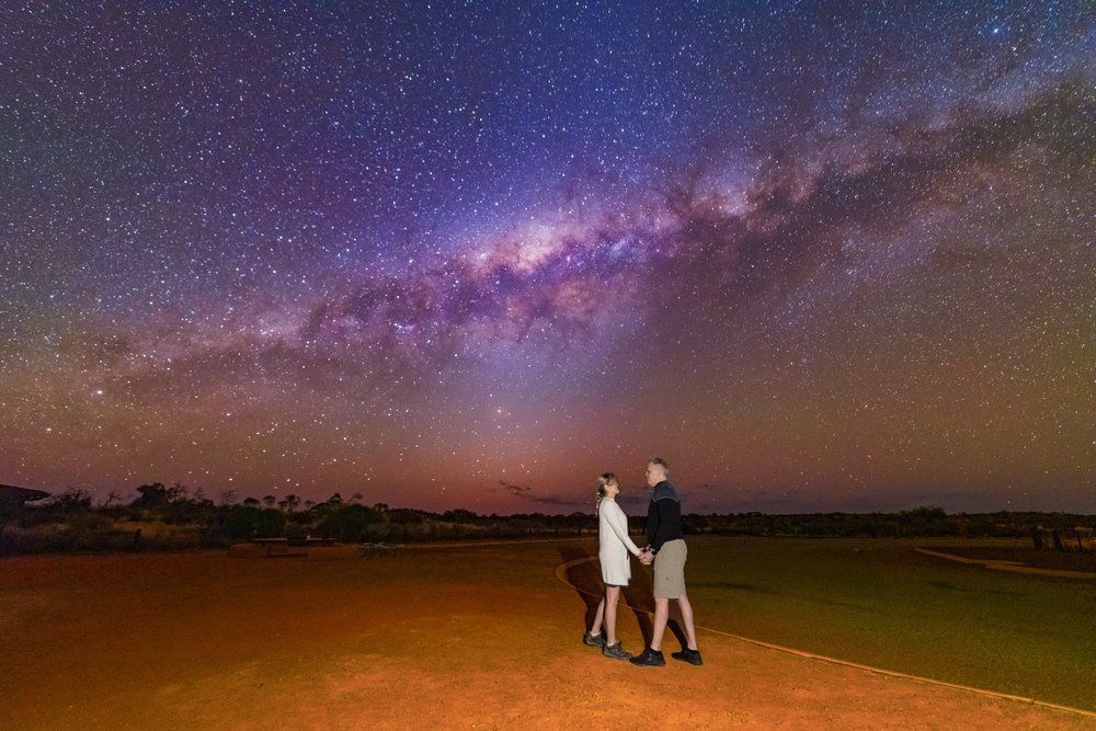 Stargazing at Uluru in Australia