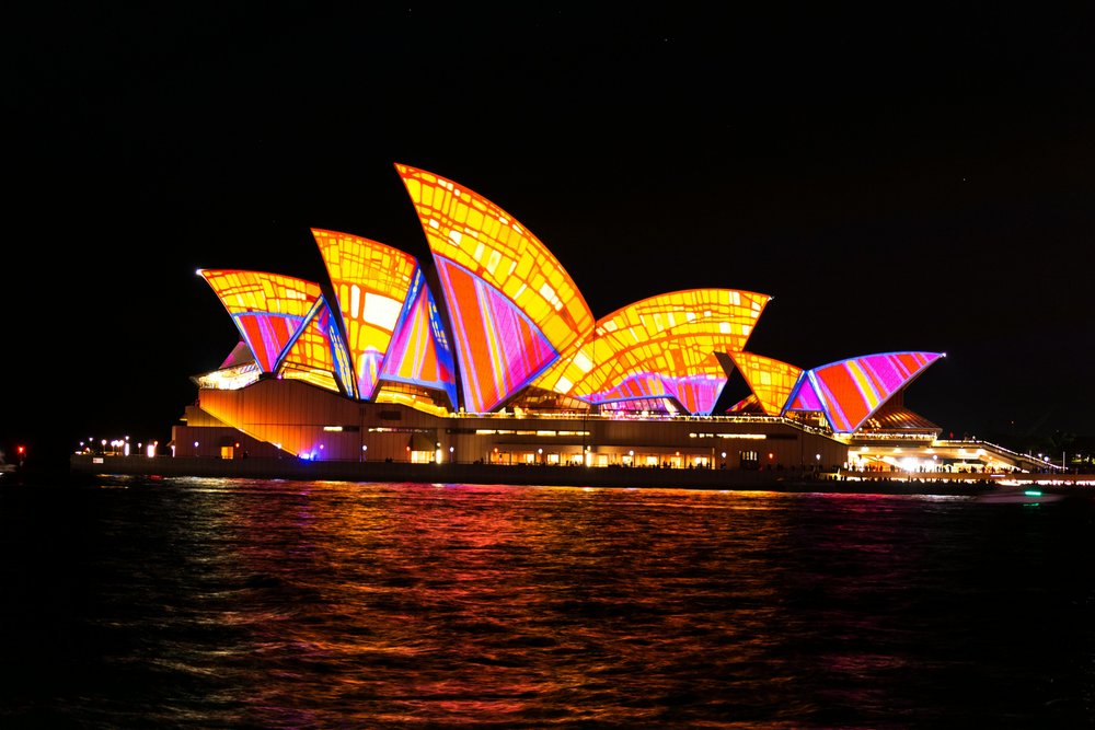 The spectacular light displays of Vivid Sydney