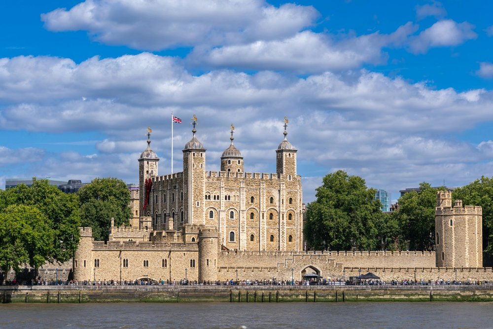 View of the Tower of London from the water