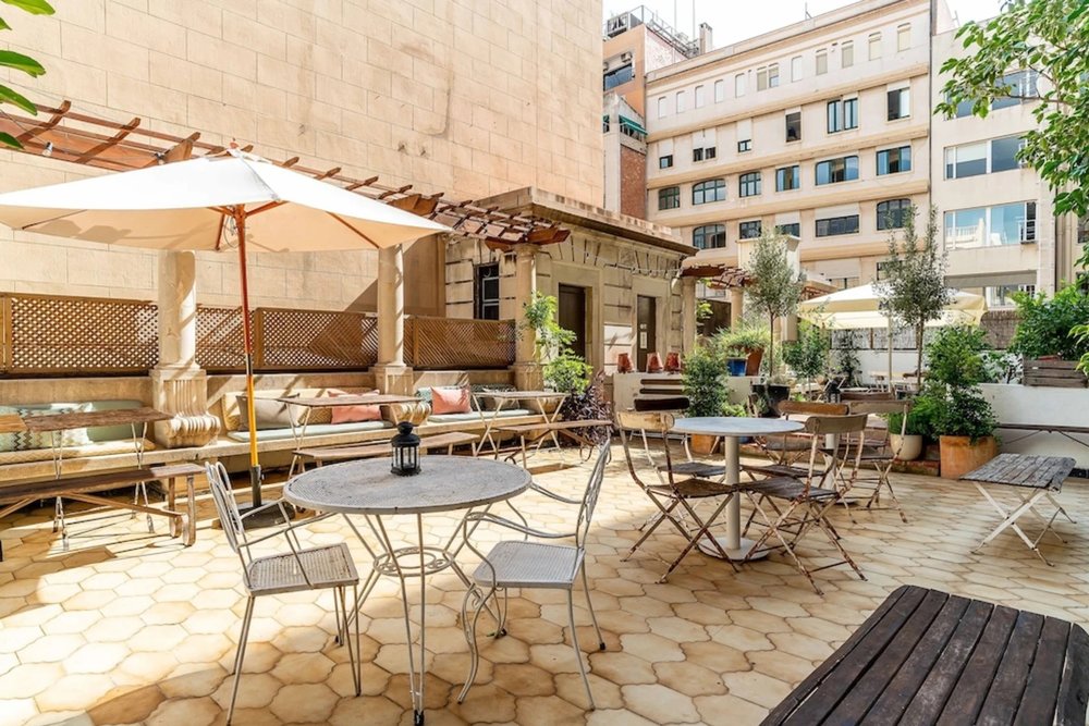 Rooftop terrace of Casa Gracia Barcelona
