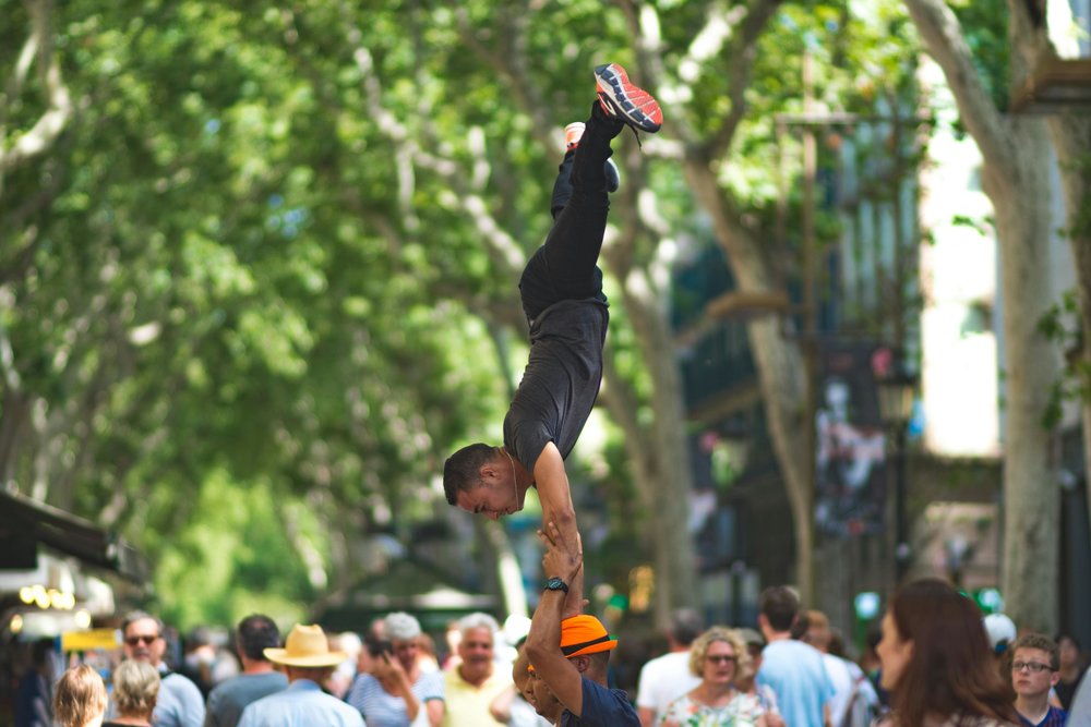 Street performance at La Rambla | Photo Credits: Jo Kassis on Pexels