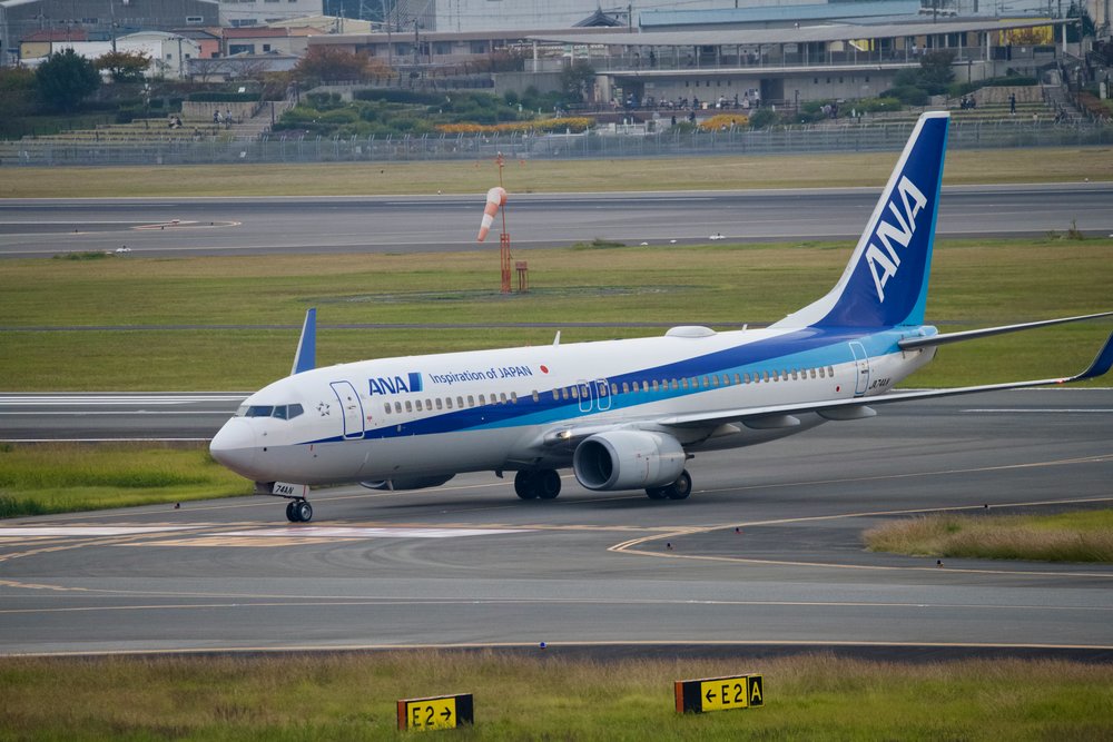 Ana airplane at Haneda airport