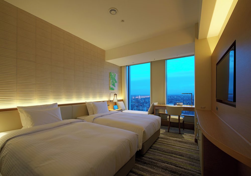 A spacious hotel room in Nagoya JR Gate Tower Hotel