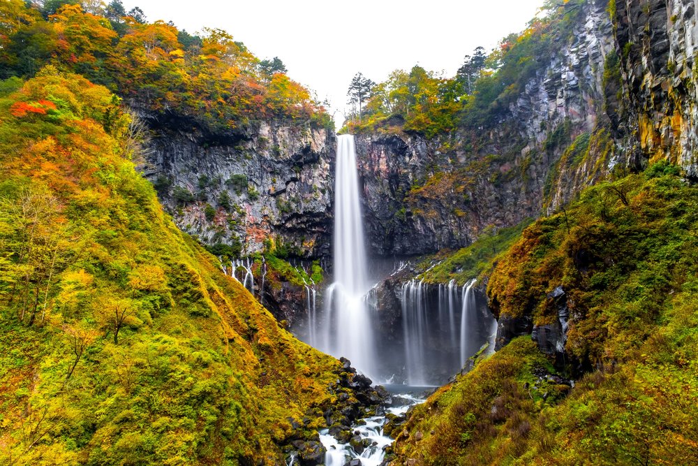 The Kegon Falls in Nikko, Japan