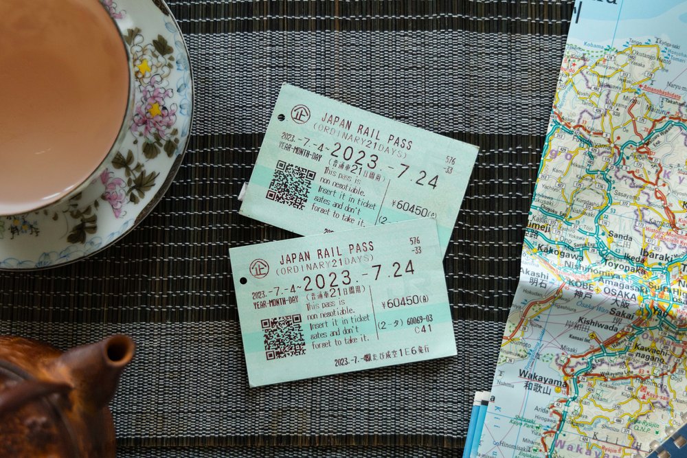Japan Rail Pass and map for train travel across Japan | Photo Credit: Wikimedia Commons