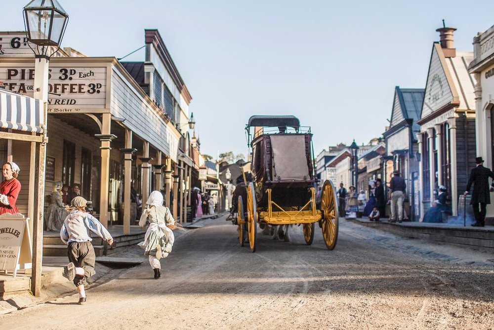 Historic street scene at Sovereign Hill near Ballarat
