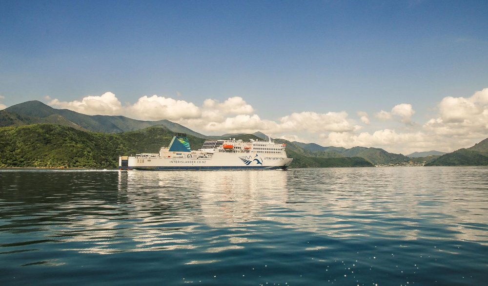 Interislander ferry crossing in New Zealand