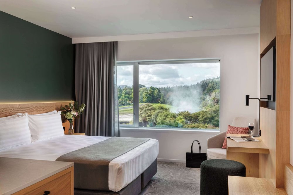 Modern guest room retreat in Rydges Rotorua
