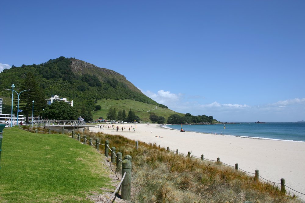 Relaxing day at Mount Maunganui Beach in Tauranga