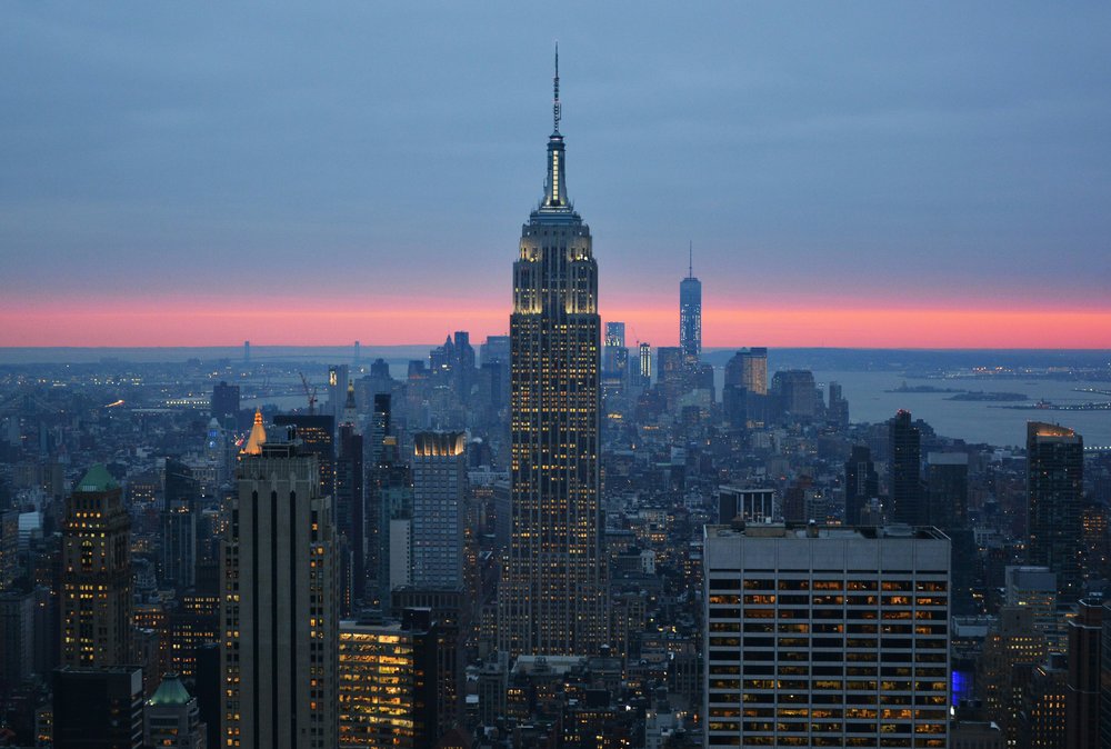 Night view of the Empire State Building