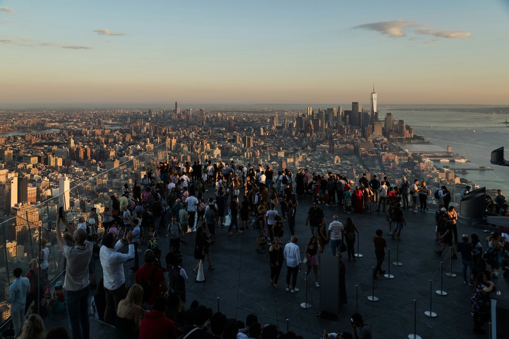 The Edge packed with tourists enjoying the view