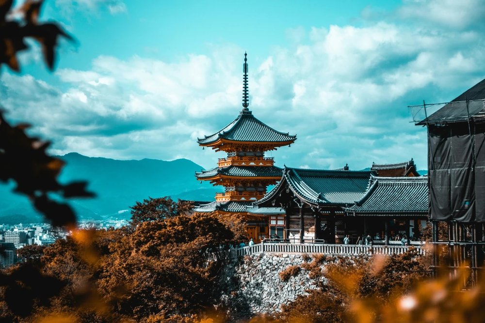 The iconic Kiyomizu-dera Temple in Kyoto, Japan