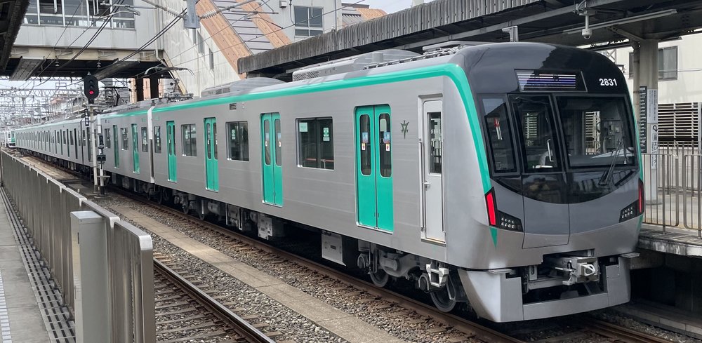 Train operating on Subway Karasuma Line