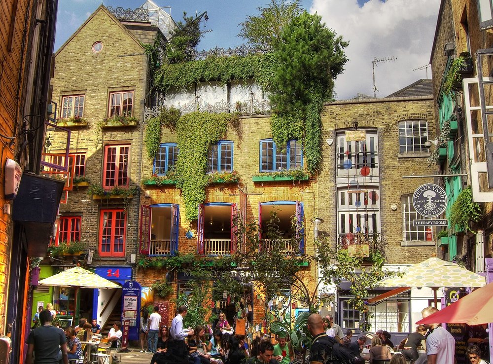 Colorful Neal’s Yard, a small alley near Covent Garden | Photo from Mikel Ortega on Wikimedia