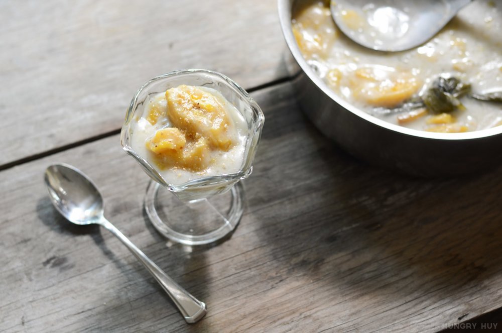 Banana, tapioca, coconut creme Vietnamese pudding