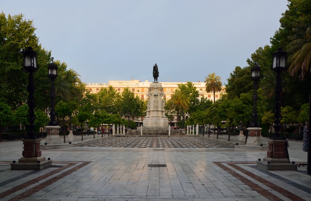 Plaza Nueva in Seville, Spain