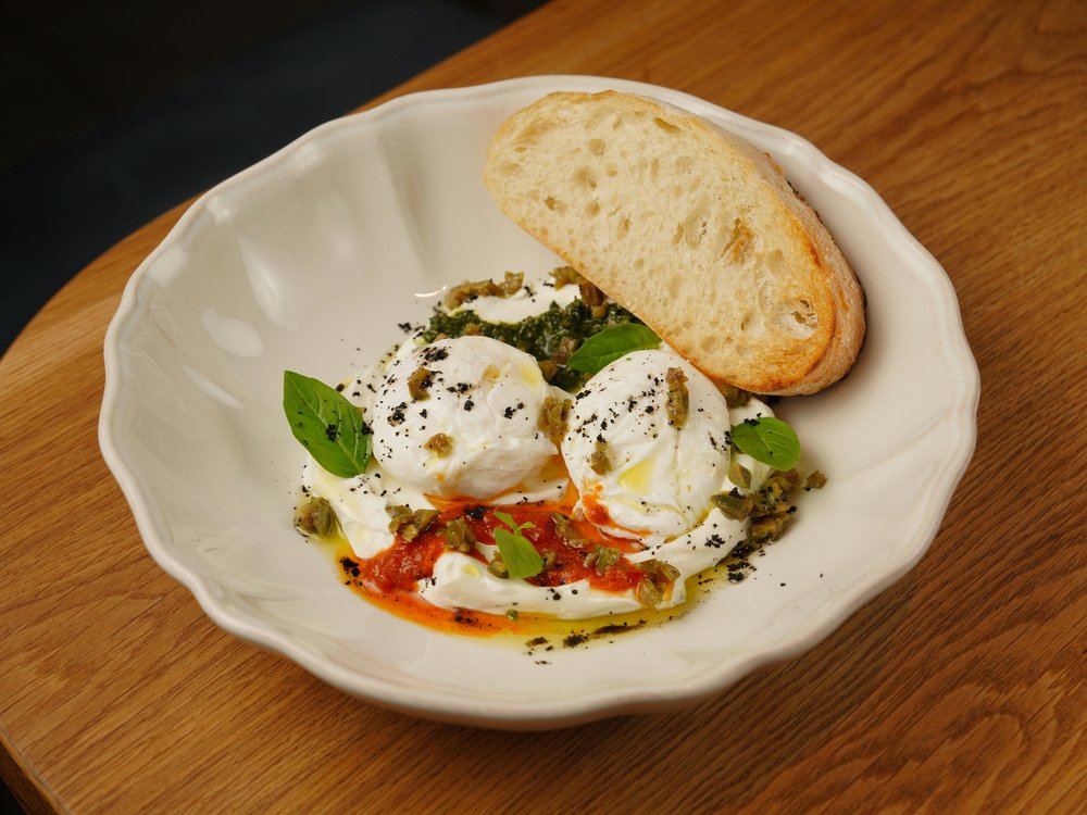 Burrata with toast