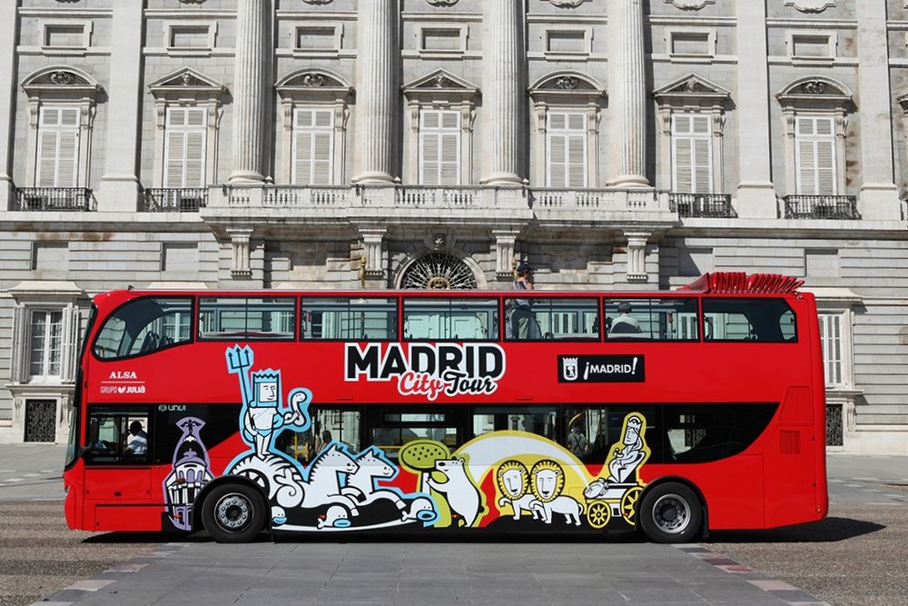 Explore the beautiful city of Madrid on a hop-on hop-off bus