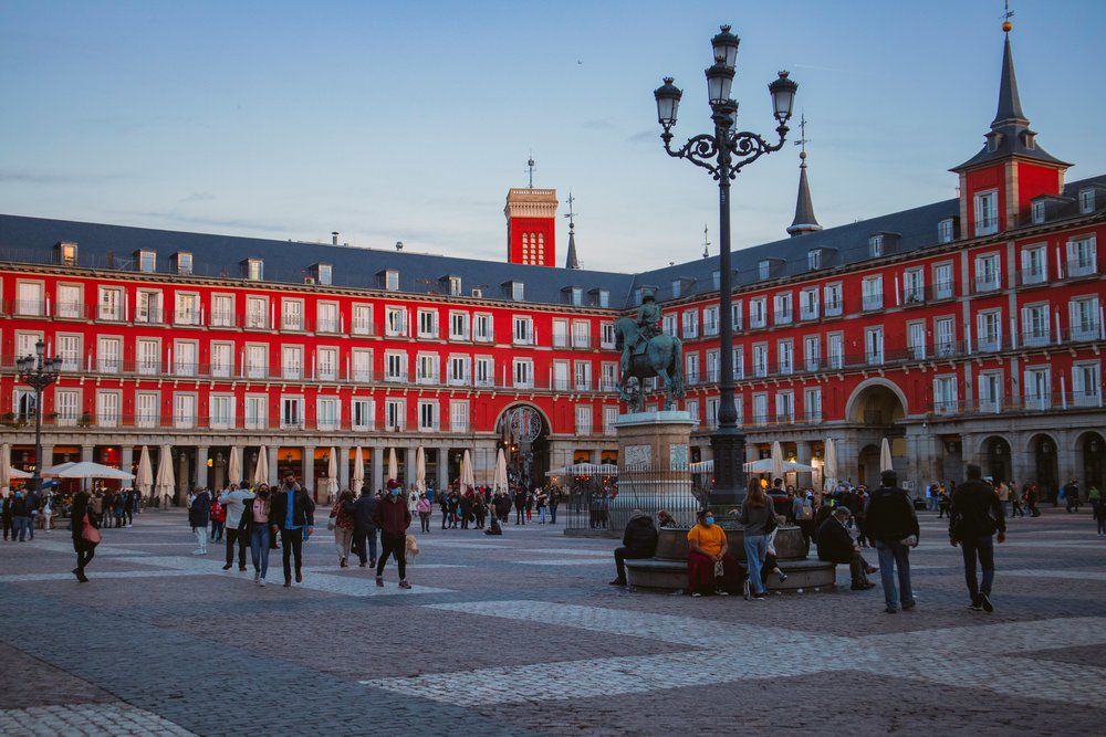 Plaza Mayor at sunset