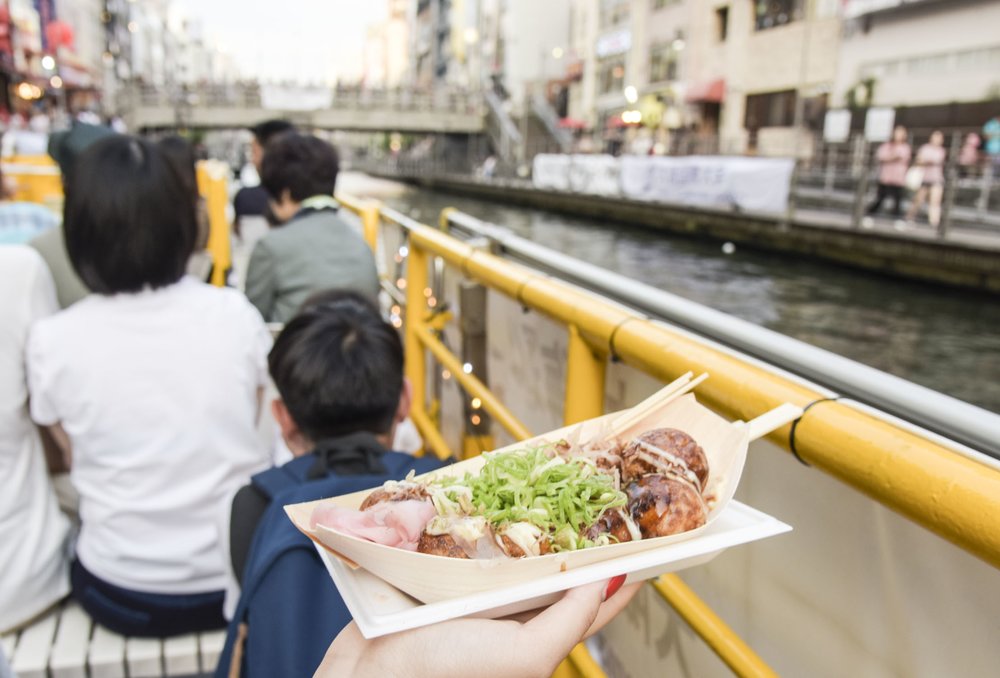 Grab a takoyaki in Dotonbori