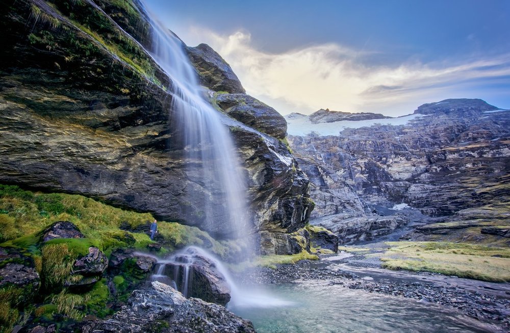 Majestic waterfalls of Earnslaw Burn | Photo Credit: Flickr