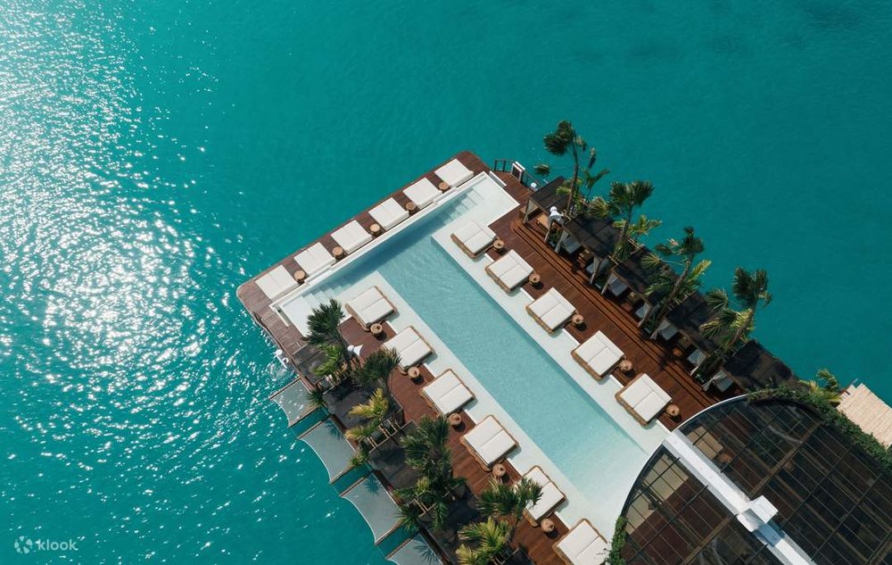 YONA beach club aerial shot
