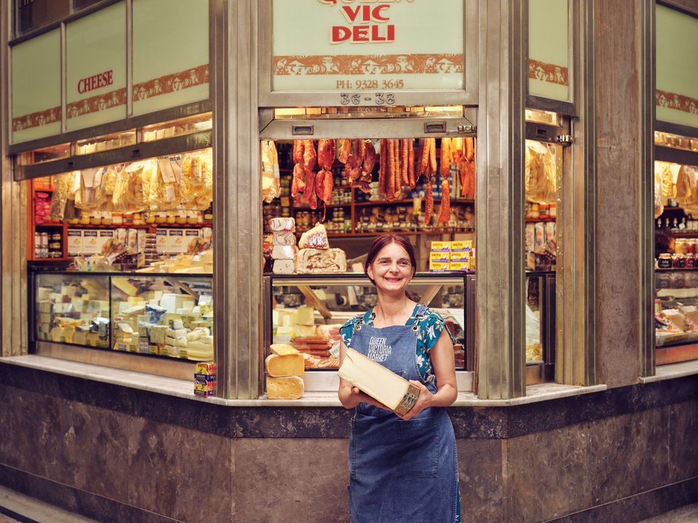 Try delicate cheese from Queen Victoria Market
