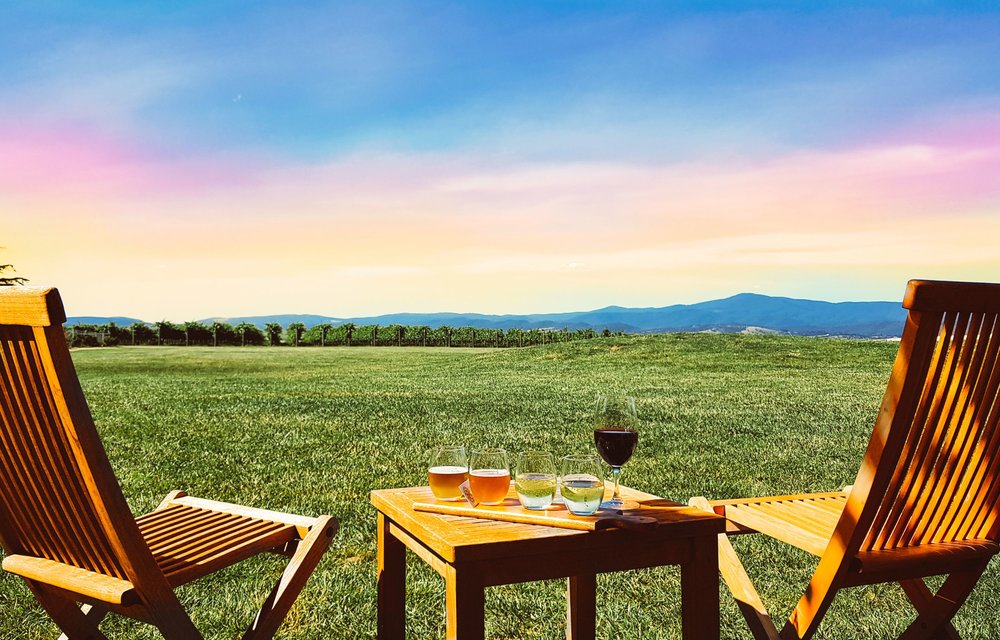 Wine tasting with sunset views of Yarra Valley