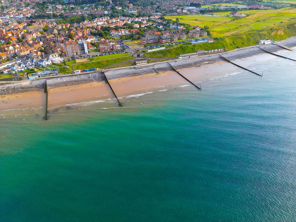Aerial view of Sheringham beach town | Photo by Field Photography on Pexels